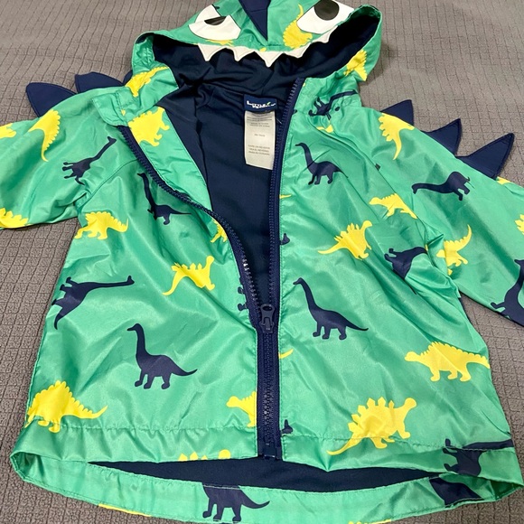 New 2T Little Rebels Dinosaur Hooded Windbreaker - Picture 5 of 7